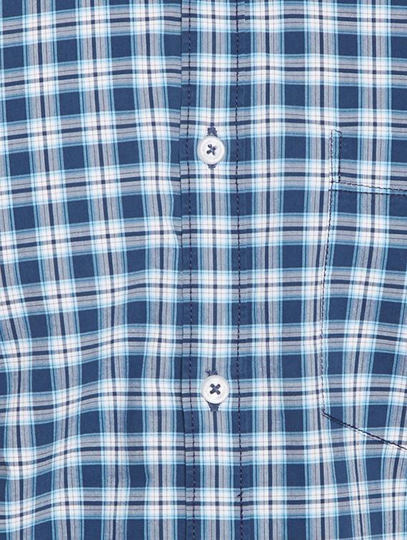 blue cotton casual shirt - 15305761 - Zoom Image - 4