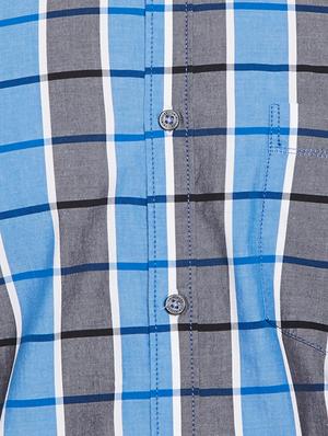 blue cotton casual shirt - 15305766 - Standard Image - 4