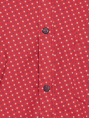 red cotton casual shirt - 15305771 - Standard Image - 4