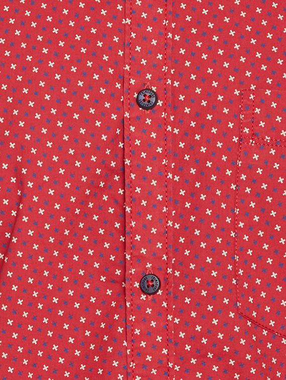 red cotton casual shirt - 15305771 - Zoom Image - 4