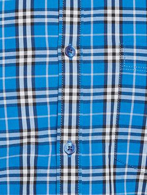 blue cotton casual shirt - 15305778 - Standard Image - 4