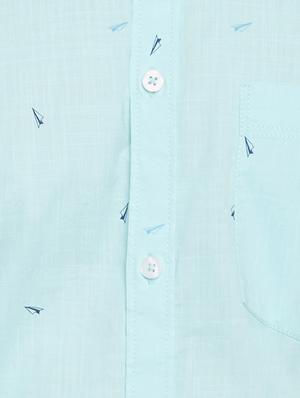 blue cotton casual shirt - 15305783 - Standard Image - 4