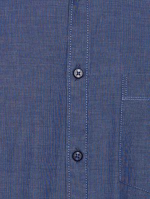 blue solid casual shirt - 15305910 - Standard Image - 4