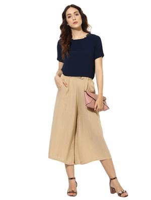 navy blue crochet patch top - 15305957 - Standard Image - 4
