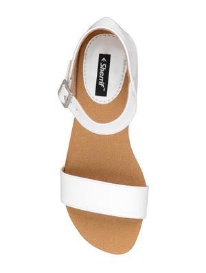 white patent ankle strap sandals - 15308175 - Standard Image - 4