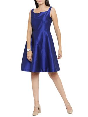 zip up back metallic flared dress - 15308768 - Standard Image - 4