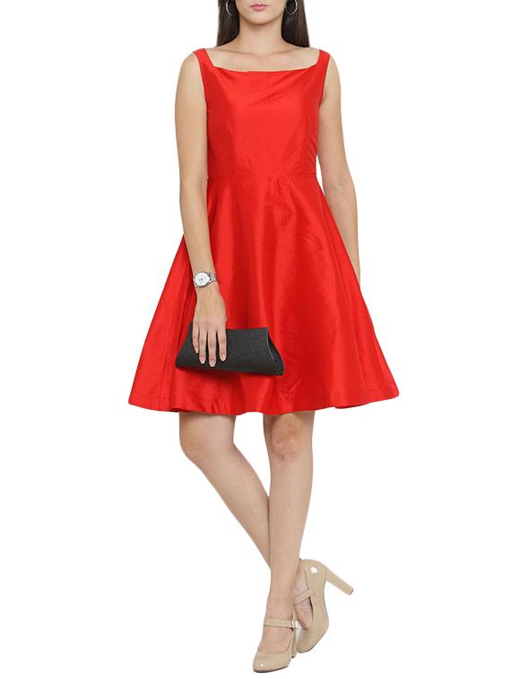 zip up back flared dress - 15308769 - Zoom Image - 4