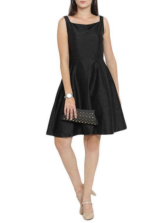 zip up back fit & flare dress - 15308770 - Zoom Image - 4