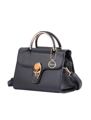 black leatherette (pu) regular handbag - 15310958 - Standard Image - 4