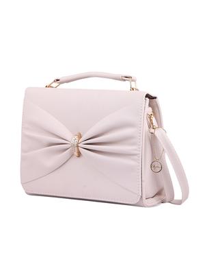 pink leatherette (pu) regular handbag - 15310962 - Standard Image - 4