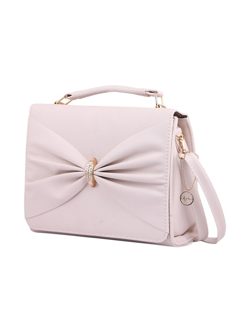 pink leatherette (pu) regular handbag - 15310962 - Zoom Image - 4