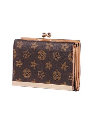 brown leatherette (pu) regular clutch - 15311099 - Standard Image - 4