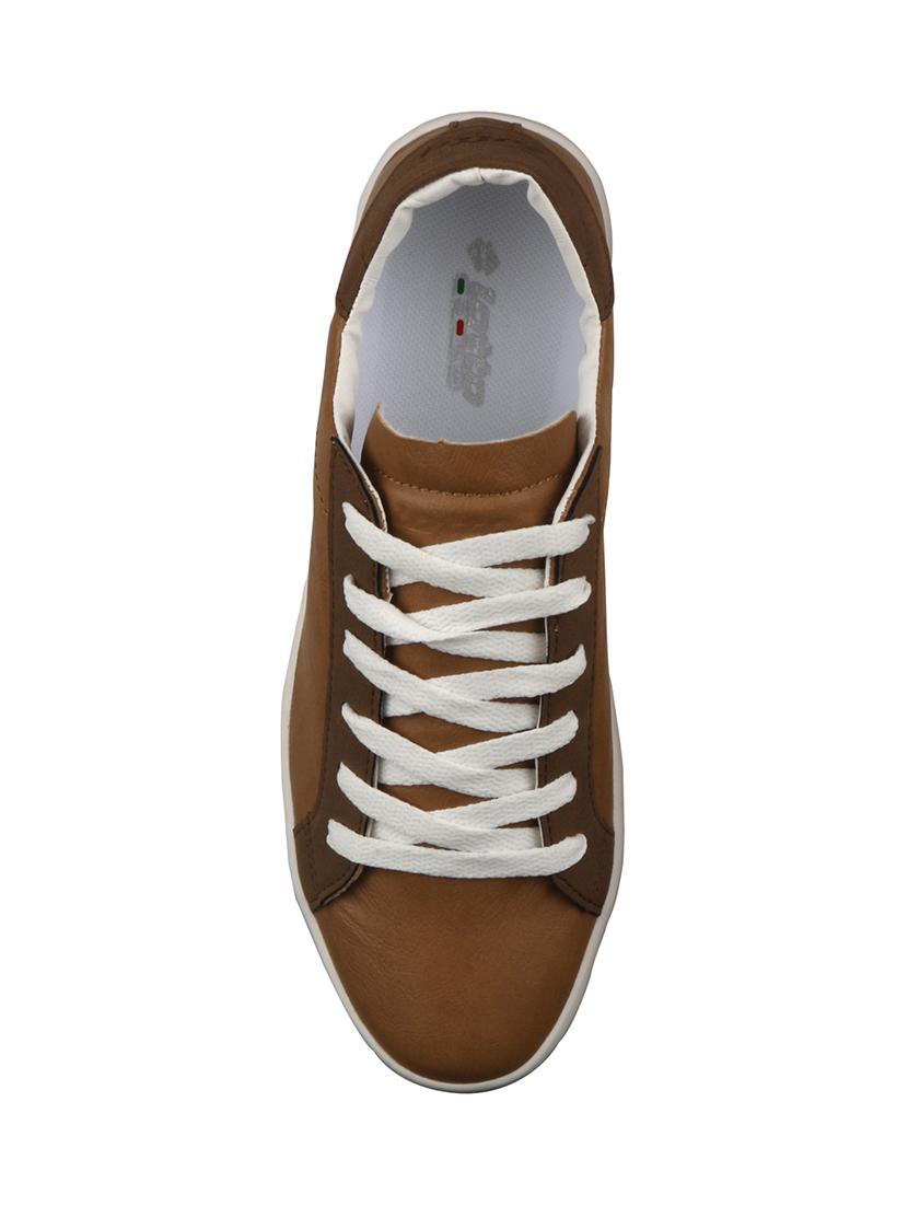 tan leatherette lace up sneaker - 15311999 - Zoom Image - 4