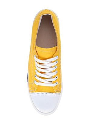 yellow Canvas lace up sneaker - 15312489 - Standard Image - 4