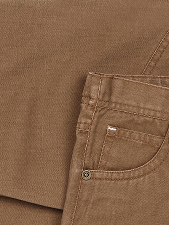 brown cotton chinos - 15313412 - Zoom Image - 4