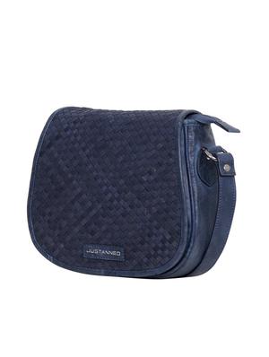 blue leather regular sling bag - 15314005 - Standard Image - 4