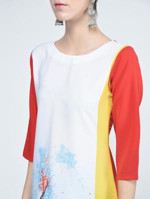 digital print multicolour kurta - 15314402 - Standard Image - 4