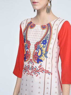 paisley print straight kurta - 15314406 - Standard Image - 4