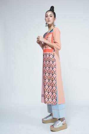 straight printed kurta - 15314412 - Standard Image - 4