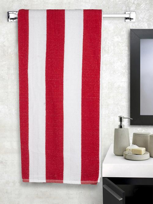 cotton stripe bath and pool towel : blue - 15314534 - Standard Image - 1