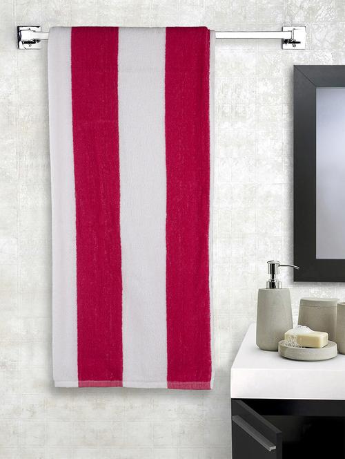cotton stripe bath and pool towel : blue - 15314535 - Standard Image - 1