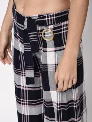 high waist checkered culottes - 15314926 - Standard Image - 4