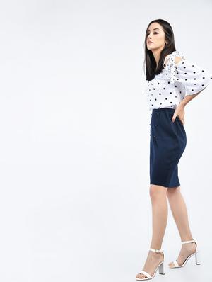 ribbed pencil skirt - 15315415 - Standard Image - 4