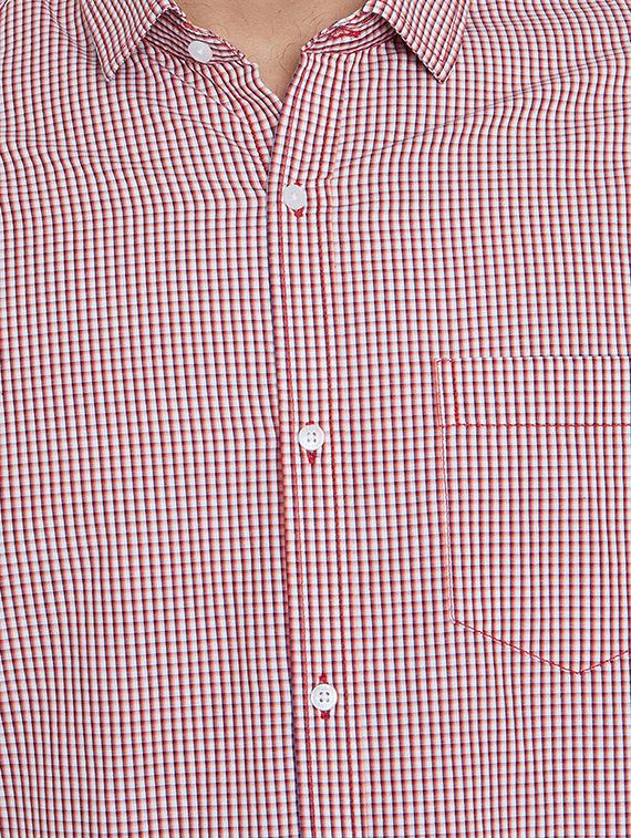 red cotton casual shirt - 15316033 - Zoom Image - 4