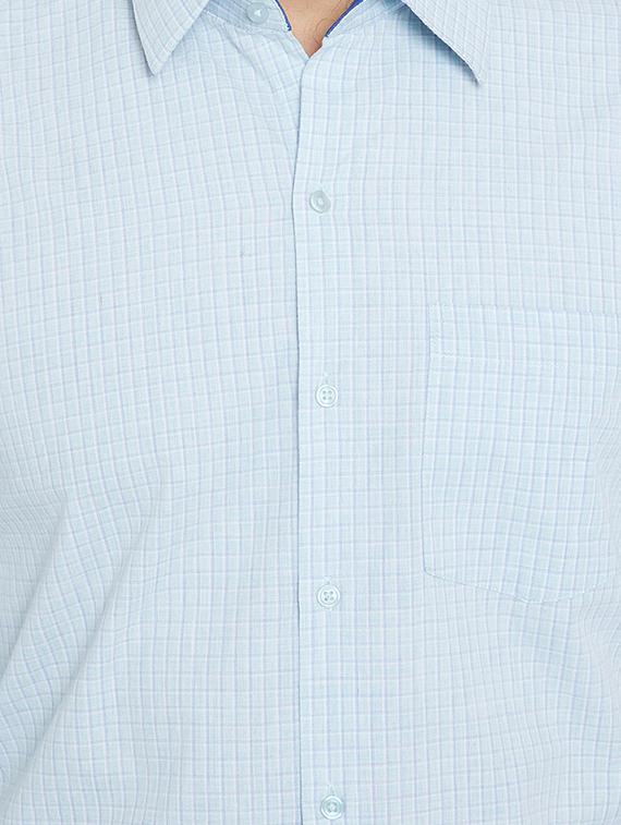 light blue cotton formal shirt - 15316063 - Zoom Image - 4