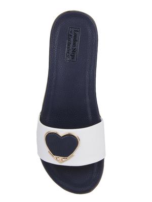 white slip on sandal - 15318242 - Standard Image - 4