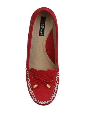 red boo mocassins loafer - 15318667 - Standard Image - 4