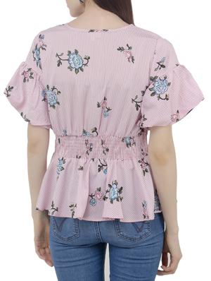 elasticated waist bell sleeve top - 15318684 - Standard Image - 4