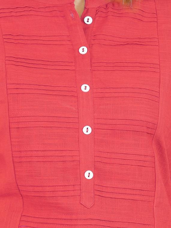 pink straight kurta - 15318781 - Zoom Image - 4