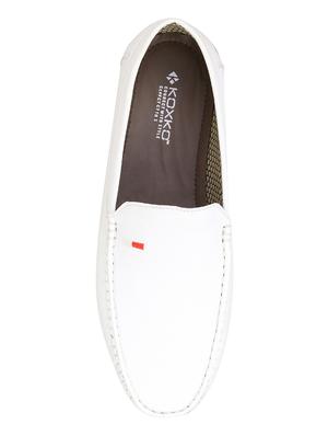 white leatherette slip on loafer - 15318845 - Standard Image - 4