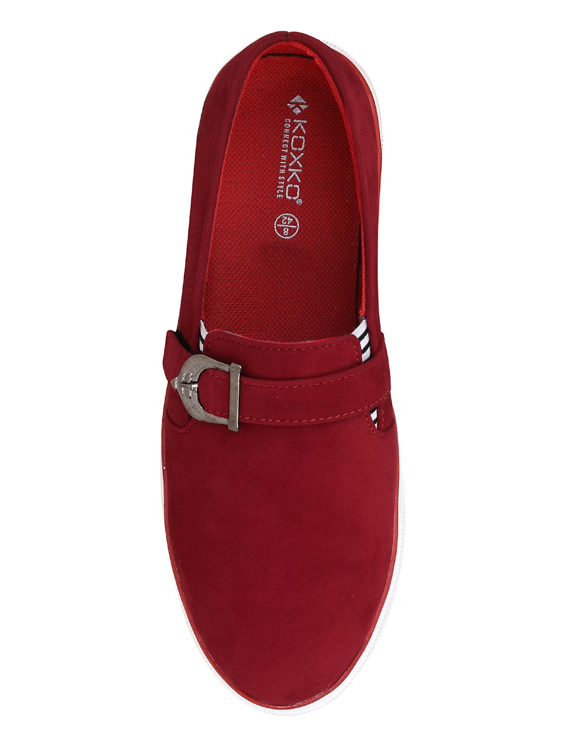 maroon suede casual slipon - 15318848 - Zoom Image - 4