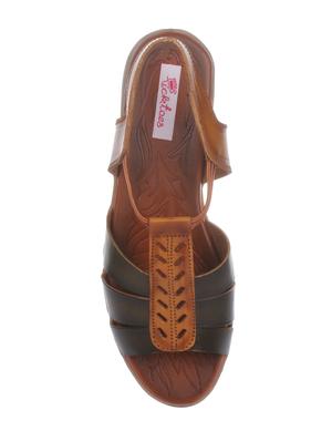 green leather back strap sandal - 15318864 - Standard Image - 4