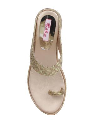 gold one toe wedge - 15318916 - Standard Image - 4