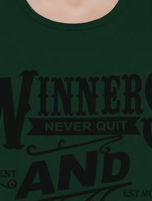 green cotton front print t-shirt - 15320641 - Standard Image - 4