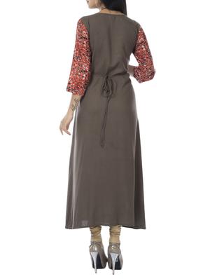 Printed a-line kurta - 15320693 - Standard Image - 4