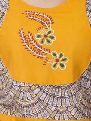 Printed a-line kurta - 15320696 - Standard Image - 4