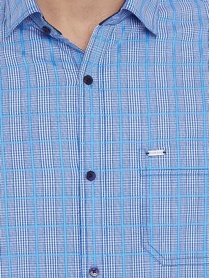 blue cotton casual shirt - 15324737 - Standard Image - 4