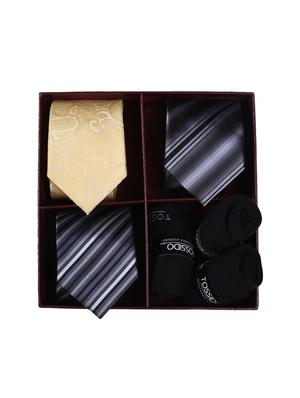 multi colored micro fiber tie with socks - 15326422 - Standard Image - 4