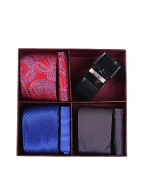 multi colored micro fiber tie with belt and pocketsquare - 15326426 - Standard Image - 7