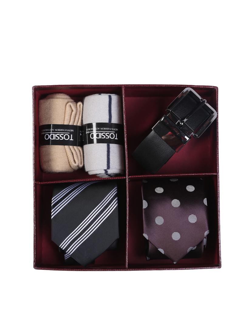 multi colored micro fiber tie with socks and belt - 15326428 - Zoom Image - 7