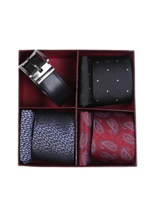 multi colored micro fiber tie with belt and pocket square - 15326430 - Standard Image - 7