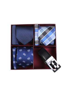 multi colored micro fiber tie with belt and pocket square - 15326432 - Standard Image - 7