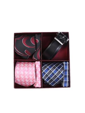 multi colored micro fiber tie pocketsquare and belt - 15326435 - Standard Image - 7