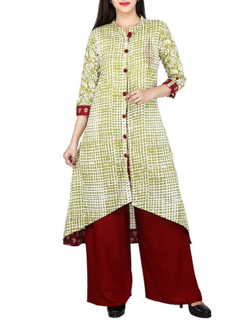 batik printed a-line kurta - 15327098 - Very Small Image - 1