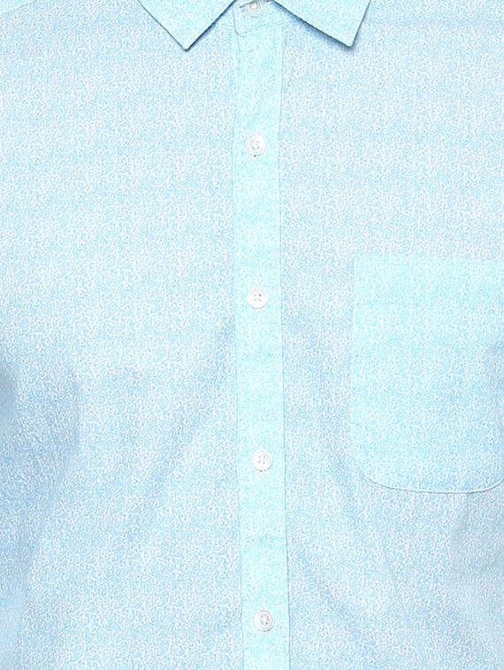 blue cotton casual shirt - 15327245 - Zoom Image - 4