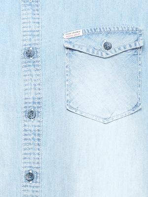 blue cotton casual shirt - 15327258 - Standard Image - 4